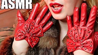 Sexy ASMR with red gloves