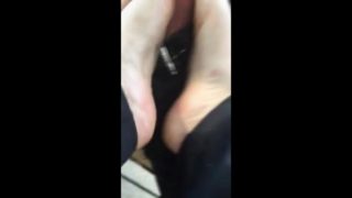 public footjob