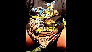 SsecnirpNailati Jerking off in a Vintage Wolverine and Sabertooth T-Shirt