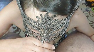 blowjob young bride with cum in mouth, минет молодой невесты с окончание в