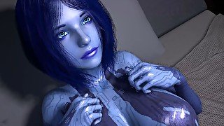 Sex with Cortana on the bed : Halo 3D porn parody