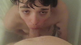 Kitten sucks masters Dick in the shower. Like a good little whore!!