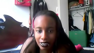 Crazy Pierced Black Teen Sexy Bedroom Dance