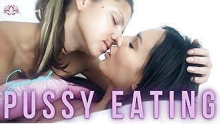 Lesbians Lilu Moon & Gina Gerson Kiss and Orgasm from Eating Pussy!