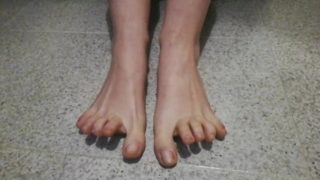 Foot fetish and nail polish on the feet