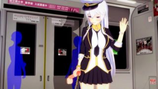 Azur Lane Enterprise Can't Hold Back on a Public Train