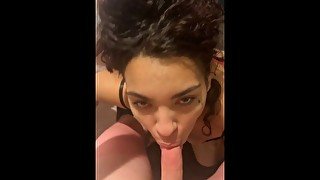 Thick Latina With Tattoos Sucking My Dick