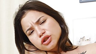Cute Russian girl Marika Sherman touching her clitoris
