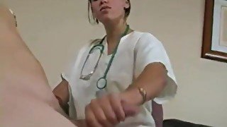 Female Doctor inspects dick