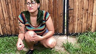 Cute Latina tries public masturbation for the first time