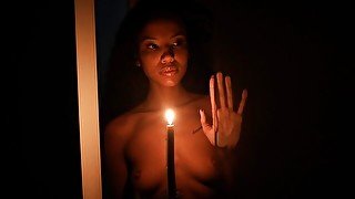 Playful black goddess Romy Indy fucked by a big white penis