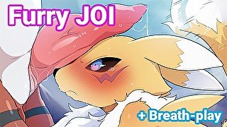 Furry JOI + Breath-play  Seduced by Renamon during mating season