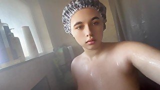 Bbw taking a shower