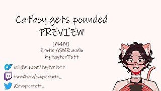 Catboy gets POUNDED  [m4m] [yaoi hentai] Erotic ASMR audio PREVIEW