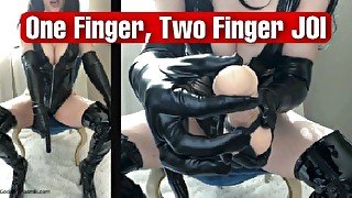 One Finger, Two Finger FEMDOM DENIAL TYING JOI Latex