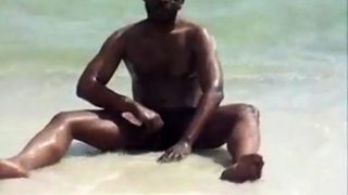 jerking off at the beach