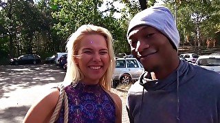 Sexy Czech Blonde Nikky Dream Enjoys Interracial BBC in Car - reality porn