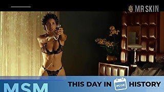 Wearing sexy black lingerie Halle Berry will definitely blow your mind