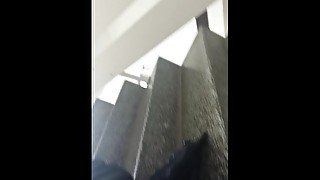 Cum in public Staircase