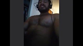 Hot Italian Guy Talking Dirty and Moaning While Jerking Off Big Dick on computer