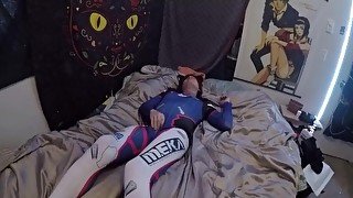 Femboy Dva Cosplay Masturbation