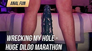 Wrecking My Hole - Huge Dildo Marathon | 2.21.2023