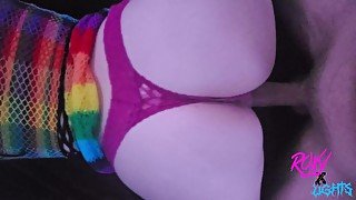 Rainbow Bitch gets fucked hard [Roxy Lights]