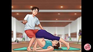 Summertime saga #38 - Rubbing my cock on the yoga teacher - Gameplay