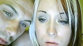 My blue eyed girlfriend with small tits loves to fuck on webcam