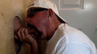 Cock sucking gloryhole DILF gets barebacked