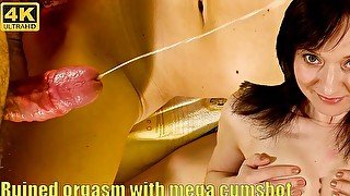 Ruined orgasm with mega cumshot