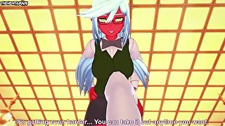 Hentai POV Feet Kneesocks Daemon Panty & Stocking With Garterbelt at the Casino!