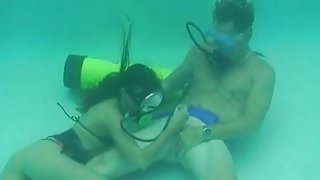 Scuba Pool Handjob