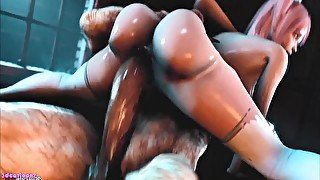 Orgy with mutant monster of two penises Resident evil the best scene 40 penises p13 final