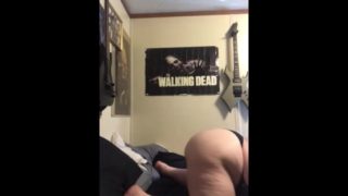 Redhead bbw bouncing her ass and teasing