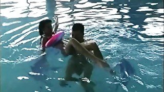 Naked swim lesson & poolside fuck with tight bony teen 18+ 1