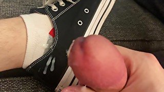 Cum on Converse and Socks