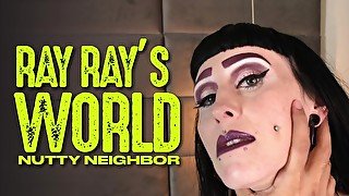 Ray Ray XXX Is dragged into the neighbors house before she humps a pillow, sucks a dildo and cums