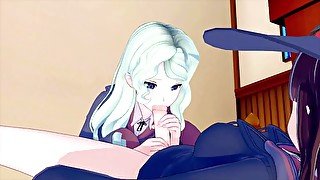 FUTA LITTLE WITCH ACADEMIA ATSUKO KAGARI X DIANA CAVENDISH 3D HENTAI