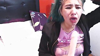 tiny asian deepthroat wreckage sloppy spit saliva slave gagger