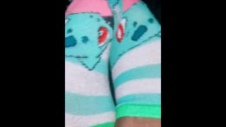 Cute Teen in Pokemon Socks