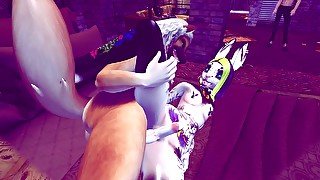 Sissy Femboy Takes Care Of Doggo`s Big Bone [second Life]