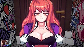 hentai game big breasts redhair titjob