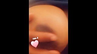 Ebony shows big titties, Snap chat