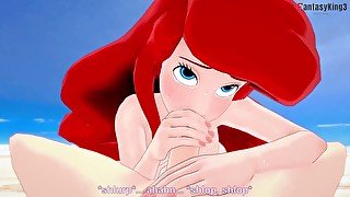 I found a Little Mermaid on the beach  Disney Princess  POV and normal