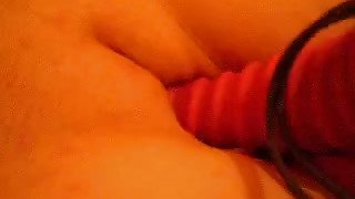 My horny boyfriend fucks my tight pussy with my pink dildo like mad