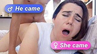 Amateur spanish couple make their first porn video  They both came 💦