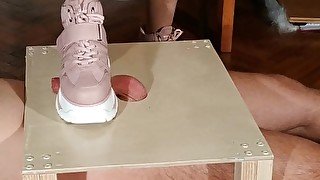 Domina cock stomping slave in pink boots (Hungarian) pt1 HD