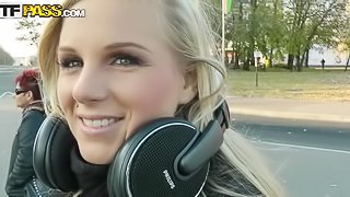 Hot Blonde Stops Bumping To Music For A Hot Public Fuck