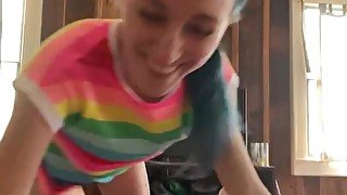 Kawaii Creampie Slut - Rainbow Alt Girl - Rides Cock